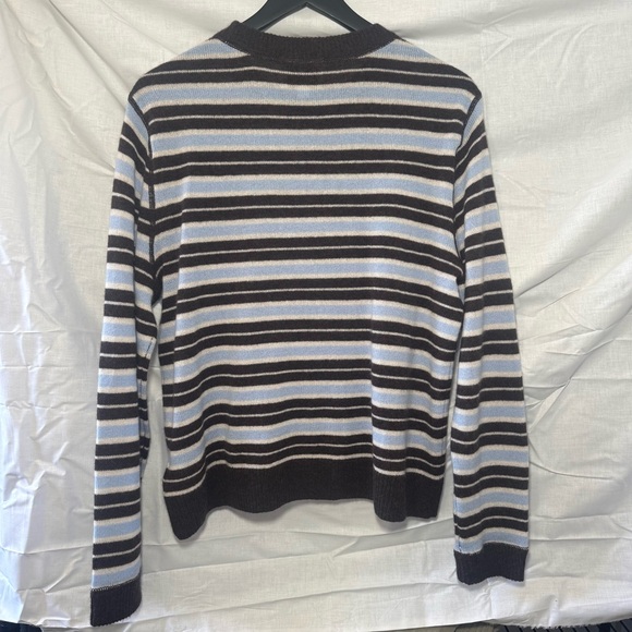 Reformation Cashmere Boyfriend Sweater Ice Water Multi Stripe XS - Picture 2 of 6
